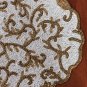 Handmade Beaded Placemats, 14 inch Round - White Gold, Set of 4,