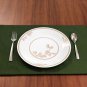 Olive Green Placemats, Set of 4, Handmade Dupioni Silk Mats, Xmas Dining Holiday Decor