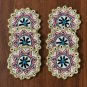 Beaded Floral Multi Colored Coasters, Handmade Coasters, Decorative Coasters, Gift for her