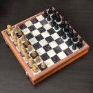 10" Marble Handmade Chess Board and Marbles Chess Pieces Set, Chess Set, Travel chess Board game