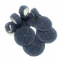 Handmade Beaded Napkin Rings and Coasters Set, Dining Table Accessories, Navy Blue