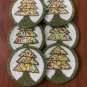 Christmas Tree Glass Beaded Coasters Set, Handmade Beaded Coasters, Decorative Coasters