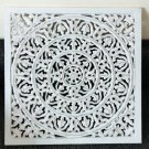 Mandala Wooden Floral Wall Hanging, 24" Floral Living Room Wall Decor