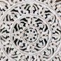 Mandala Wooden Floral Wall Hanging, 24" Floral Living Room Wall Decor