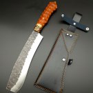 Handmade Forged Machete 9inch Outdoor Camping Fishing Chop Knife Meat Cleaver