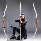 62inch Recurve Bow White Long Bow Practice Archery Hunting Shooting