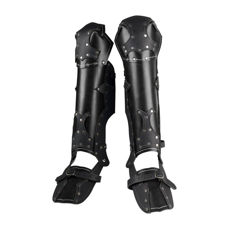 Pair Greaves Medieval Leg Calf Armor Protection LARP Viking Samurai Ranger