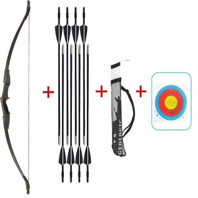40Ibs Powerful Recurve Bow Archery Bow Outdoor Hunting Shooting