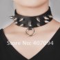 Choker Collar Necklace Punk Black Leather Chain Bracelet For Adults Unisex