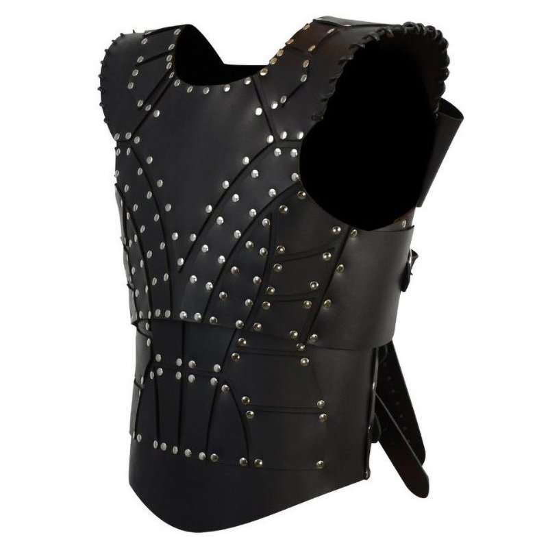 Medieval Dark Rogue Warrior Armor Leather Body Chest Breastplate Rivet Armour