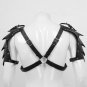 Double Shoulder PU Leather Body Chest Harness Viking for Party Cosplay Halloween