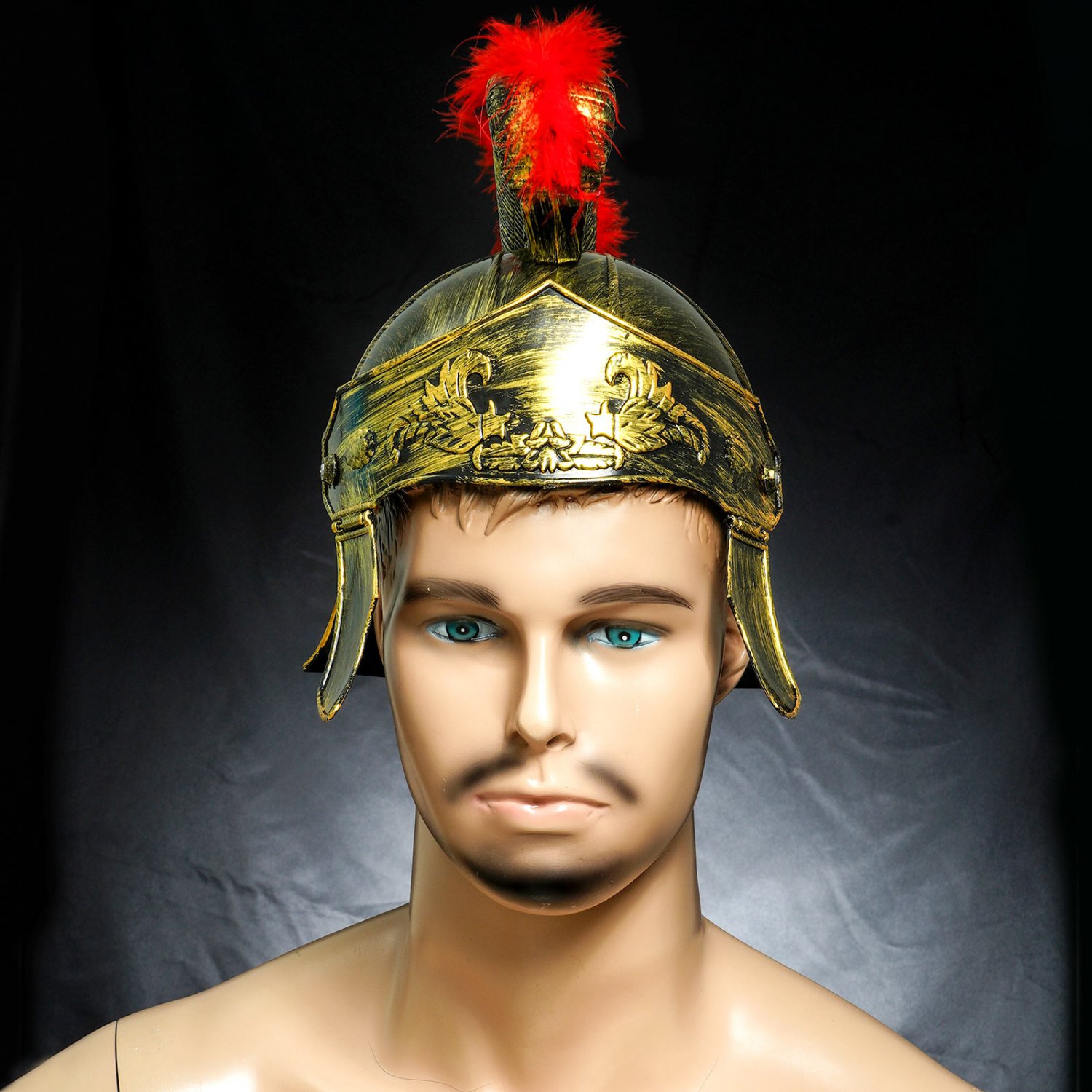 Plastic Helmet Golden  Medieval Armour King Roman Helmet Warrior Headwear Halloween