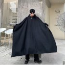 Japnese Style Hooded Robe Cloak Trench Coat Gothic Fashion Show Pullover Long Jacket Overcoat