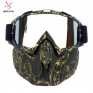 Snowboard Glasses Snowmobile Skiing Glass Motocross Sunglasses with Mouth Filter Earware