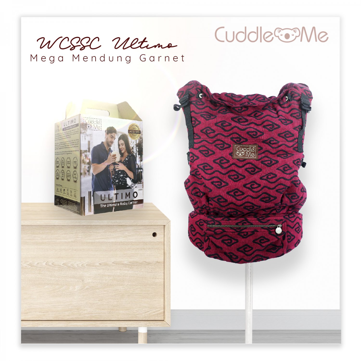 WCSSC Jacquard Ultimo Carrier Cuddle Me | WOVEN Wrap convert to SSC | NB to toddler | Mega Mendung