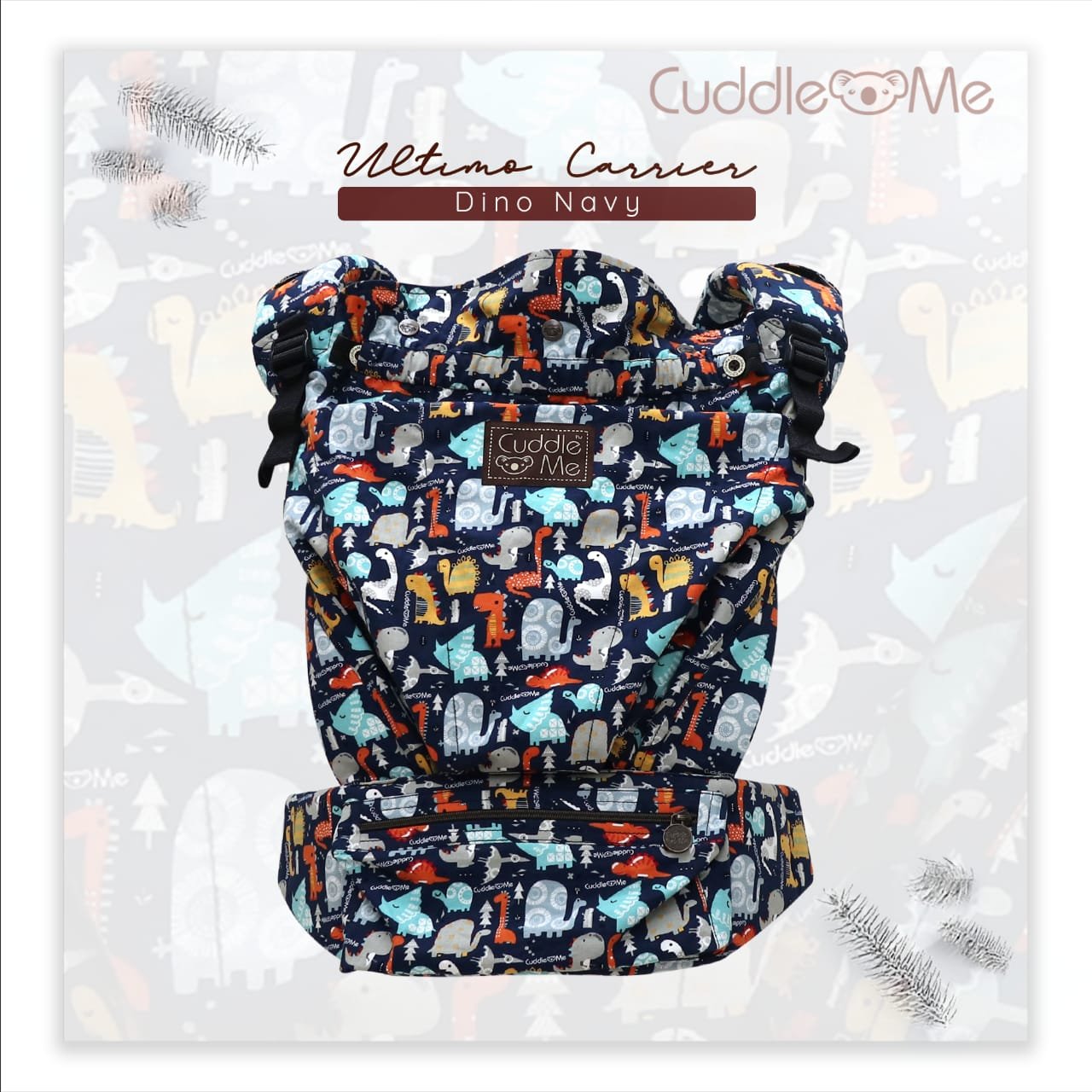 Multi Carriying Baby Carrier Cuddle me Ultimo | from NB to toddler | Cotton Canvas | DINO NAVY