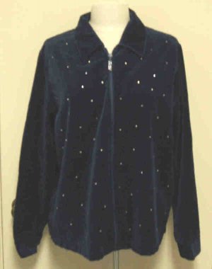 Quacker Factory Sparkle & Shine Jacket Sz Large L