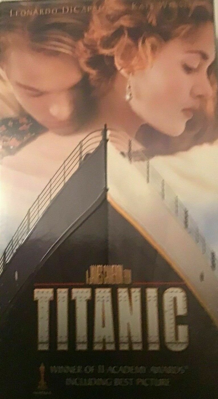 Titanic (VHS, 1998, 2-Tape Set) Paramount THX Digitally Mastered EUC SPANISH SUB