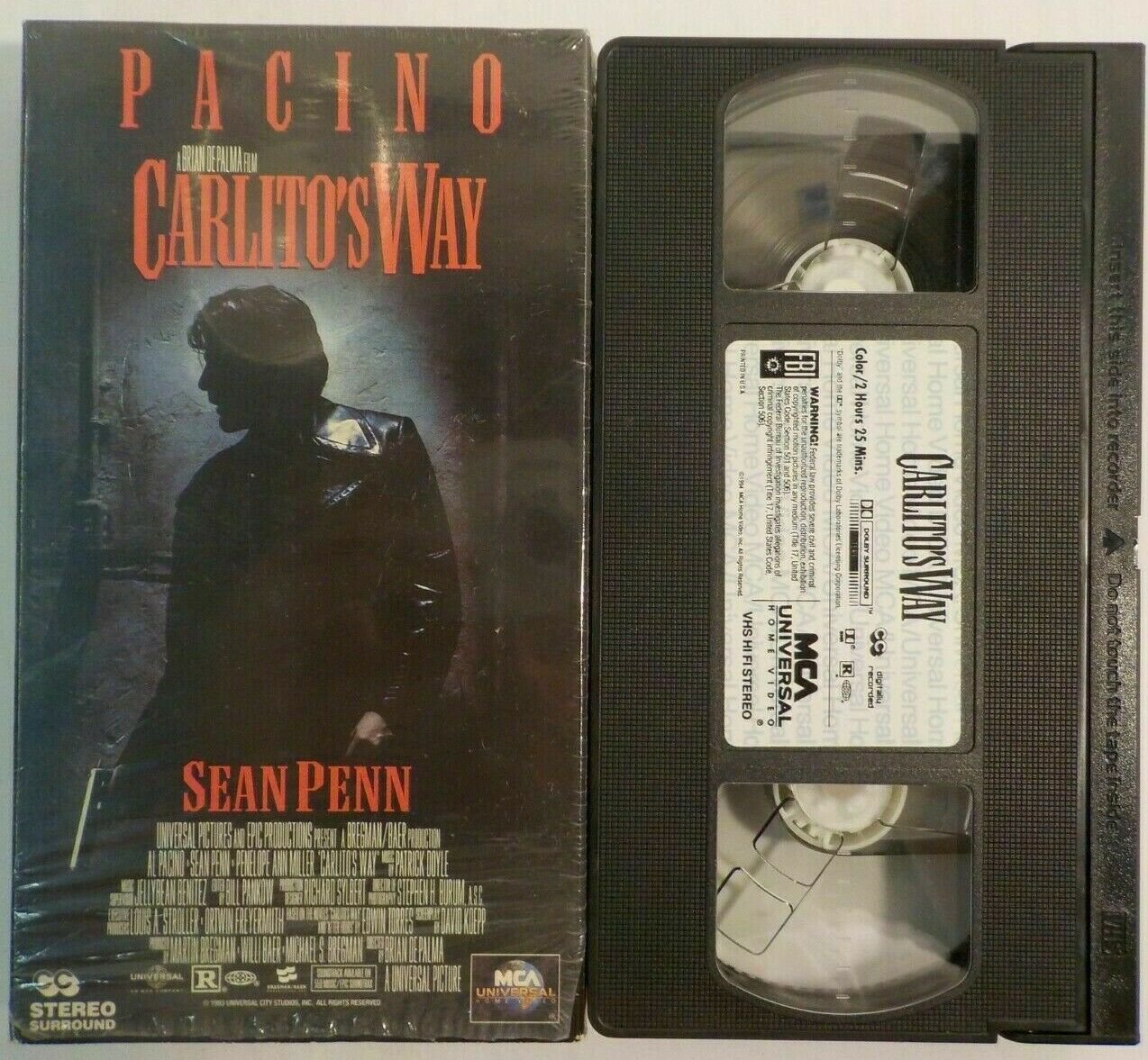 Carlitos Way (VHS, 1997) Al Pacino Sean Penn