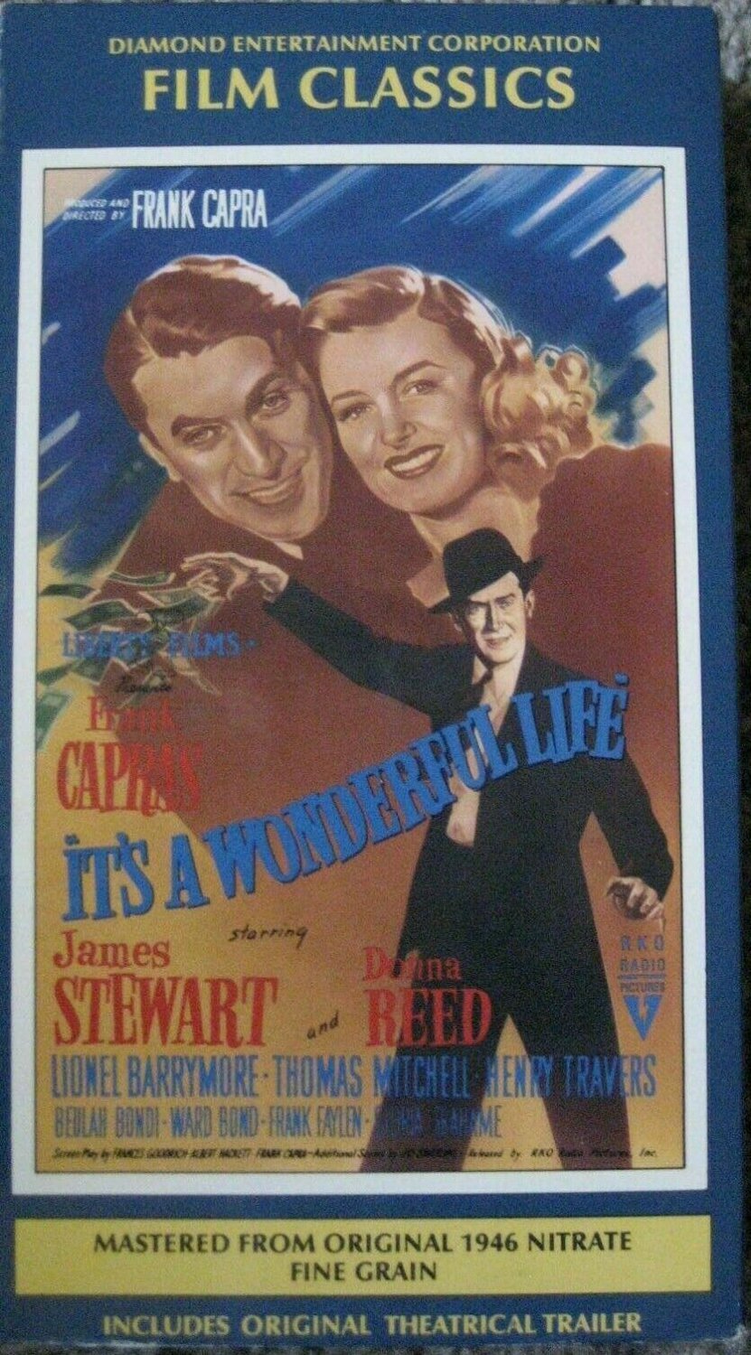 It's A Wonderful Life VHS James Stewart Donna Reed