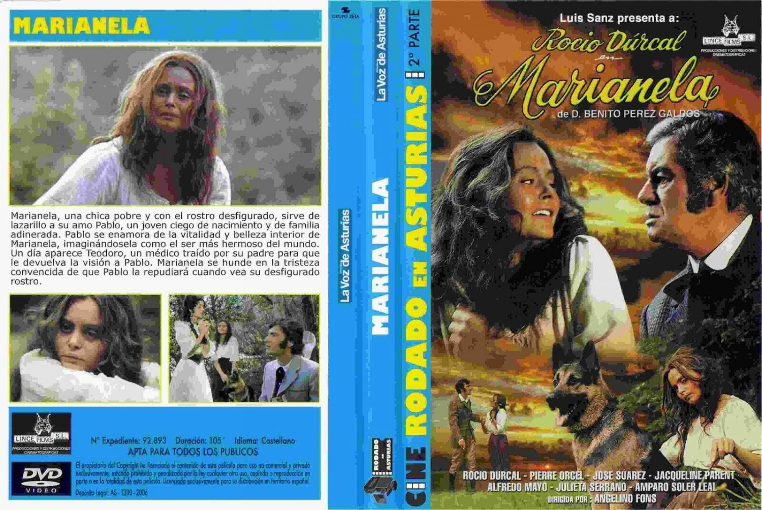 Marianela DVD Rocio Durcal Pierre Orcel Jose Suarez ,Jacqueline Parent 1972