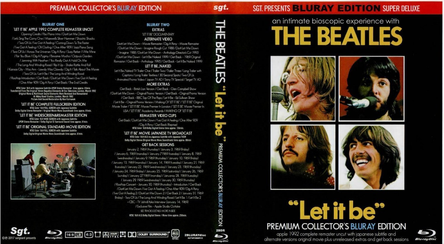The Beatles &acirc;�� Let It Be PREMIUM COLLECTORS EDITION Vintage 1970 6 Blu-Ray DISCS