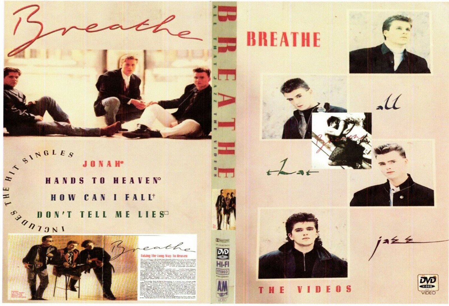 Breathe All That Jazz The Videos Stereo DVD 1989Manufactured on