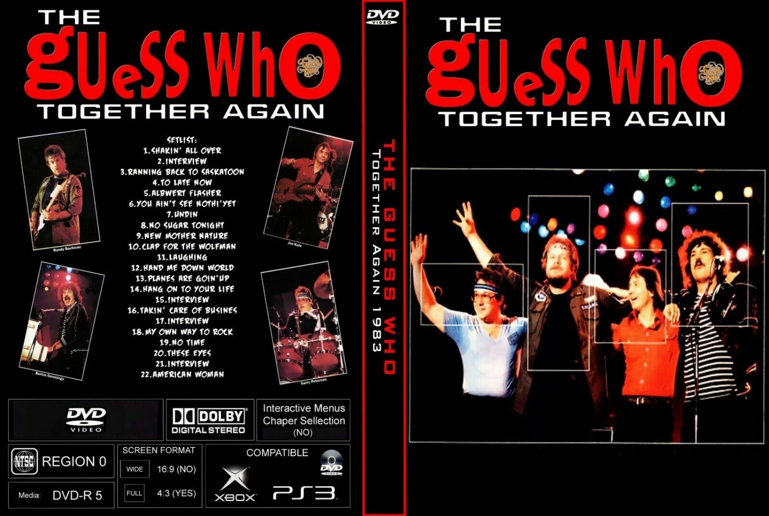 The GUESS WHO Together Again DVD 1999 Concert,Japan Reissue + 3 Bonus DVD's