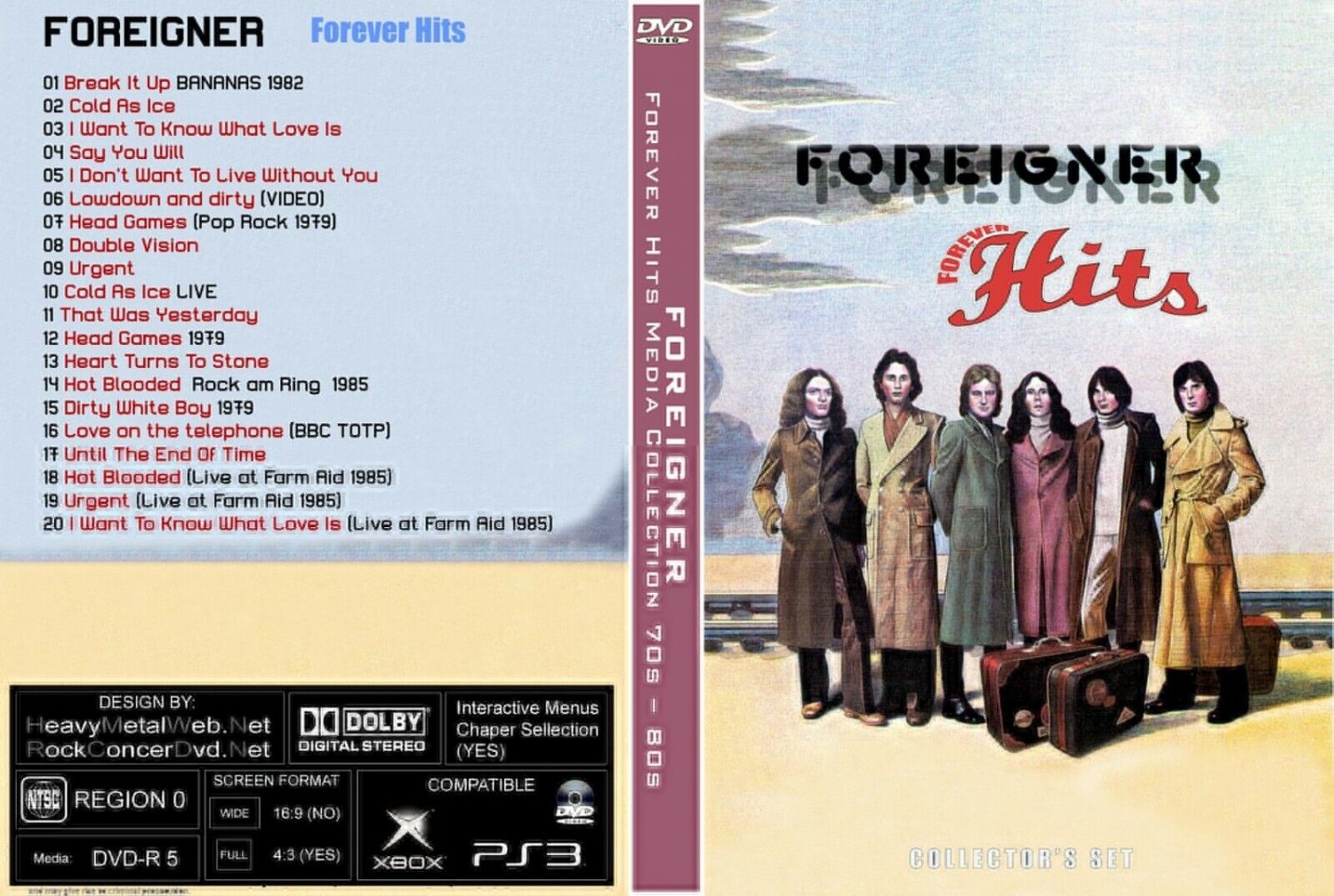 Foreigner - Forever hits media collection DVD 70's & 80's manufactured on demand