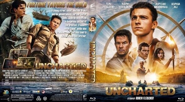 Uncharted Blu-ray (No DVD-NO Digital) 1-Disc Set ONLY NTSC-GERMANY-FREE REGION 0