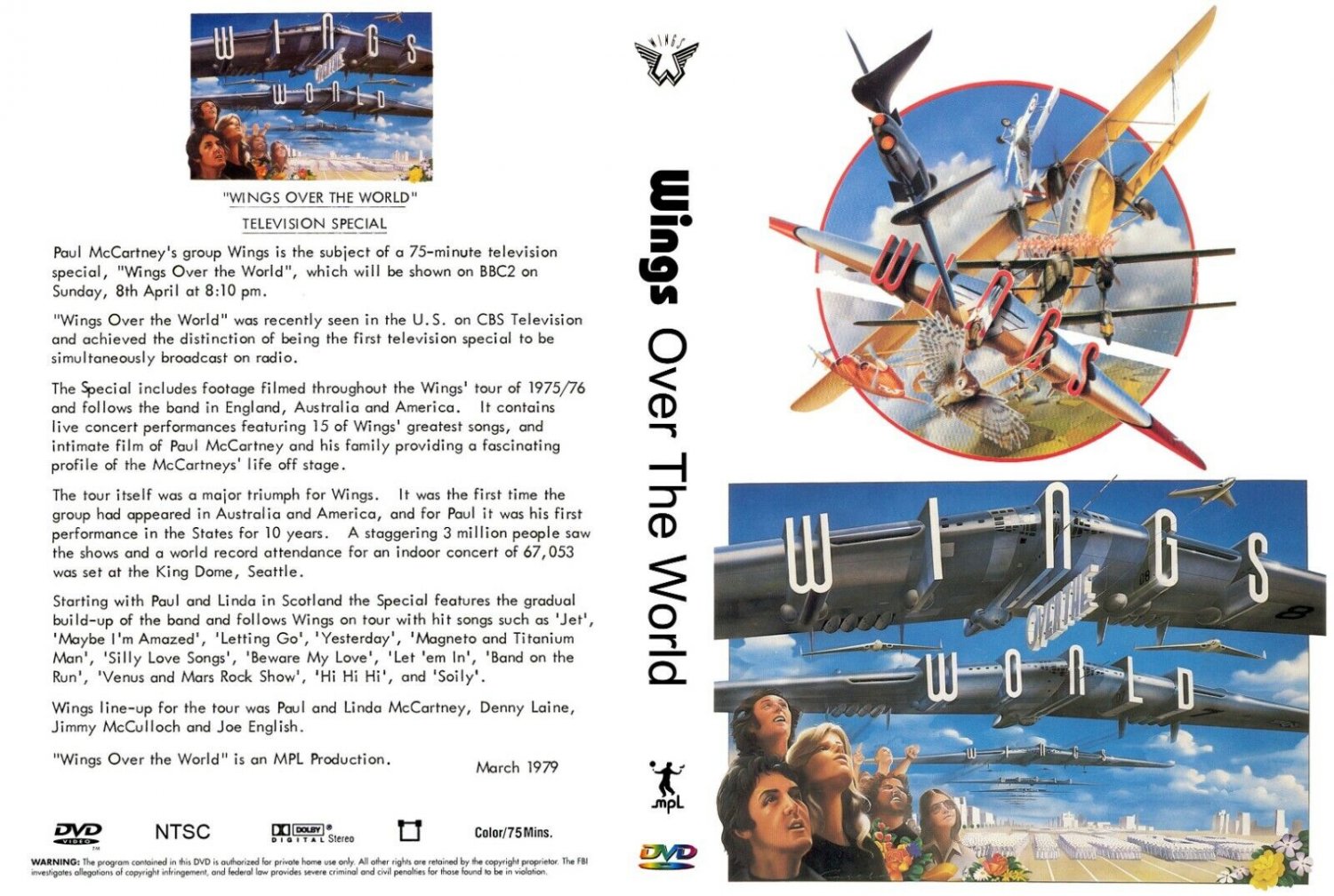 Paul McCartney Wings over the world (Manufactured on Demand) 1979 + Bonus DVD