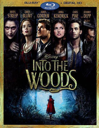Into the Woods (Blu-ray Disc, 2015, Includes Digital HD) New