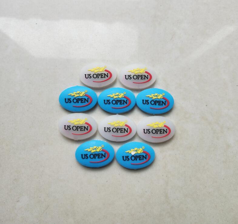 10Pcs US OPEN Blue & White DAMP tennis vibration dampener shock absorber Holiday Gift