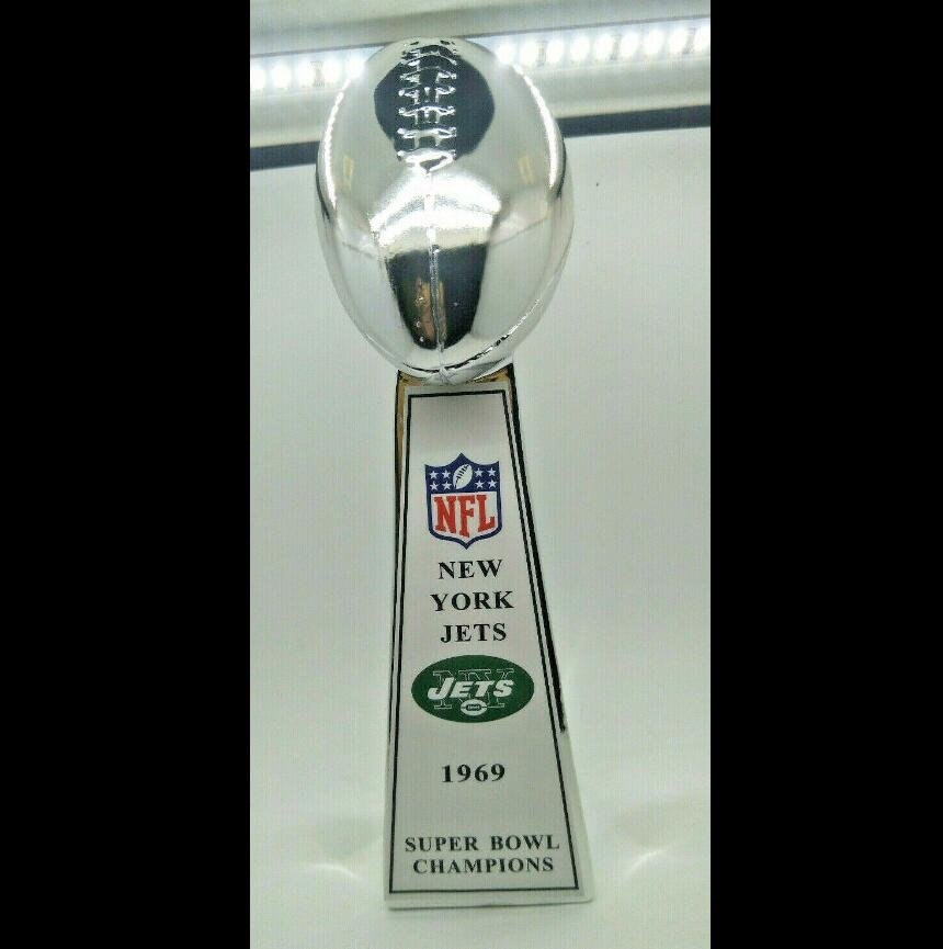 New York Jets Super Bowl Championship VINCE LOMBARDI Trophy 24cm Holiday Gift Fans