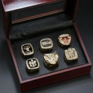 A Set Chicago Bulls JORDAN Basketball Championship Rings Size 11 With Wooden Display Box Gift