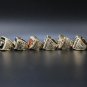 A Set Chicago Bulls JORDAN Basketball Championship Rings Size 11 With Wooden Display Box Gift