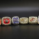 Size 11 Denver Broncos Super Bowl Championship Rings 6Pcs Fans Gift
