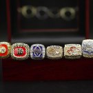 A Set Denver Broncos Super Bowl Championship Rings With Wooden Display Box Fans Gift