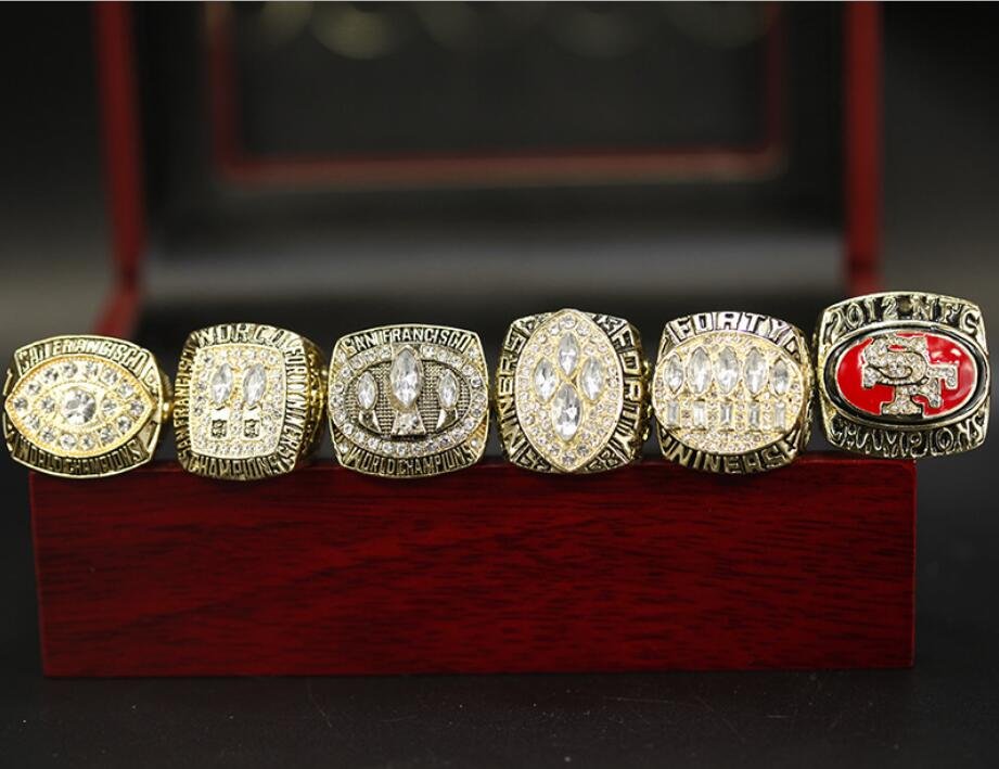 New 49ers Championship ring Set souvenir Gift for Friends Ring Gift Fan  souvenir ring