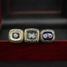 A Set Miami Dolphins 1972 1973 1984 Super Bowl Championship Rings With Wooden Display Box Fans Gift