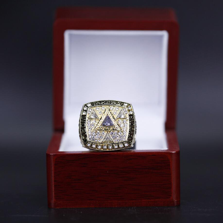Los Angeles Lakers 2002 Kobe Bryant Basketball Championship ring With Wooden Display Box Fans Gift