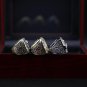 A Set Detroit Pistons 1989 1990 2004 Basketball Championship rings With Wooden Display Box
