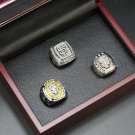 A Set San Francisco Giants 2010 2012 2014 World Series Championship rings With Wooden Display Box