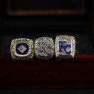 A Set Kansas City Royals 1985 2014 2015 World Series Championship rings With Wooden Display Box