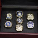 A Set New York Yankees World Series Championship rings 7Pcs With Wooden Display Box