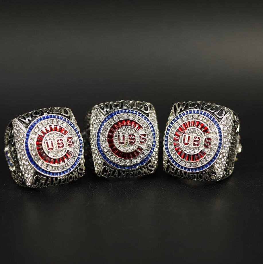 Size 11 Chicago Cubs 2016 World Series Championship rings 3 Player Names Gift