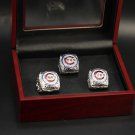 Size 11 Chicago Cubs 2016 World Series Championship rings 3 Player Names With Wooden Display Box