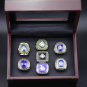 A Set Los Angeles Dodgers World Series Championship rings 7Pcs With Wooden Display Box
