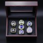 A Set Los Angeles Dodgers World Series Championship rings 7Pcs With Wooden Display Box