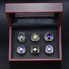 A Set Los Angeles Dodgers World Series Championship rings 6Pcs With Wooden Display Box